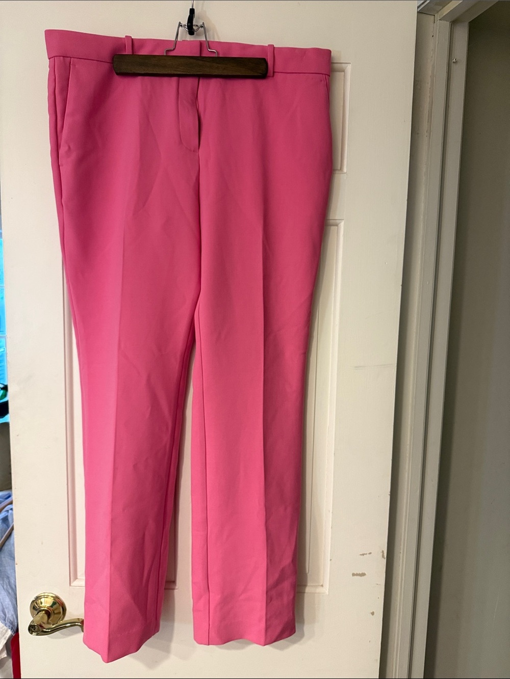 Ann Taylor Fun Pink Straight-Leg Dress Pants
